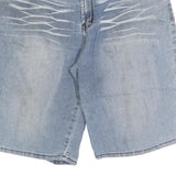 BUHMAA Mens Shorts Blue Casual Denim L W36 Retro Stylish Pockets