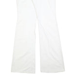 WRANGLER Womens Regular Fit White Cotton Blend Trousers W34 L38 Casual Zip