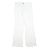 WRANGLER Womens Regular Fit White Cotton Blend Trousers W34 L38 Casual Zip