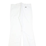WRANGLER Womens Regular Fit White Cotton Blend Trousers W34 L38 Casual Zip