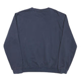 CHAMPION Mens Blue Crew Neck M Cotton Blend Logo Sweatshirt Pullover