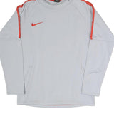 NIKE Mens Grey & Orange Hoodie S Sports Fashion Comfort