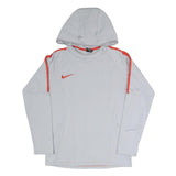NIKE Mens Grey & Orange Hoodie S Sports Fashion Comfort
