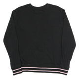 FILA Mens Black Colourblock Crew Neck M Sweatshirt Retro Logo Casual Style