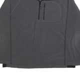 STARTER Mens Grey Plain Full Zip Pullover Basic Knit L Sportswear Essentials