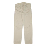 LEVIS Mens Regular Fit Beige Cotton Blend Trousers W32 L30 Casual Button Closure