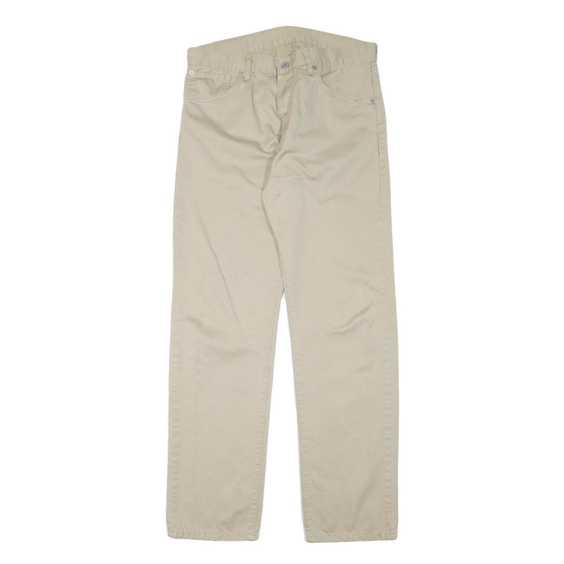 LEVIS Mens Regular Fit Beige Cotton Blend Trousers W32 L30 Casual Button Closure