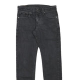 LEVI'S Mens Slim Black Denim Raw Zip Jeans W28 L28 Stylish Comfort