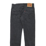 LEVI'S Mens Slim Black Denim Raw Zip Jeans W28 L28 Stylish Comfort