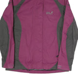 JACK WOLFSKIN Womens Purple & Grey Outdoor Jacket UK 12 Polyester Blend Zip