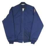 UNITOG Mens Blue Cotton Bomber Jacket XL Zip Plain Casual Workwear