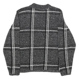 ALIA Womens Black Jumper Patterned Round Neck Basic Knit S Lightweight Soft