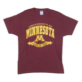 RUSSELL ATHLETIC Mens Maroon University Of Minnesota Graphic T-Shirt M Short