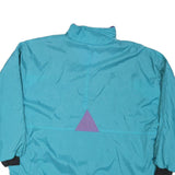 Womens Blue & Purple Nylon Button Jacket L Plain Size L Lightweight Retro