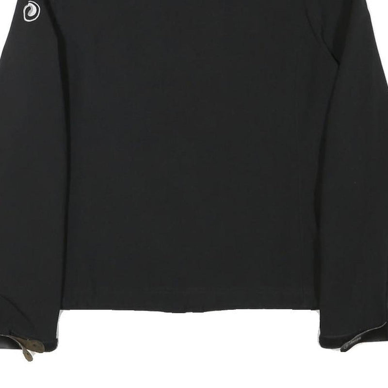 SHERPA Womens Black Zip Jacket S Polyester Blend Plain Outdoor Casual
