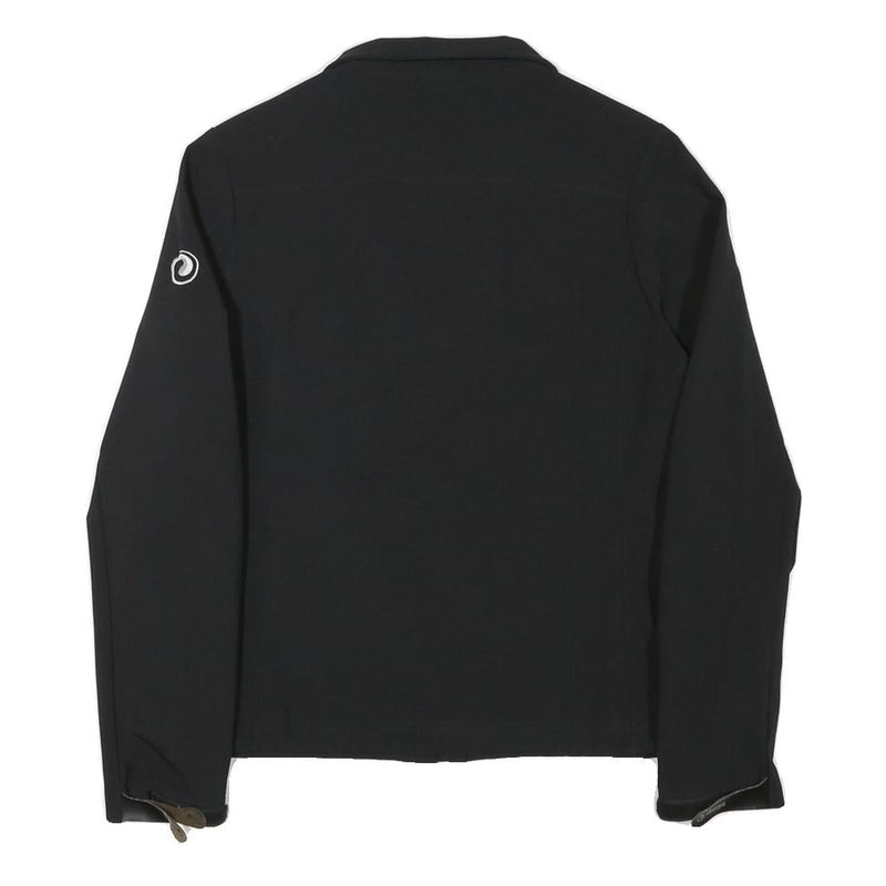 SHERPA Womens Black Zip Jacket S Polyester Blend Plain Outdoor Casual