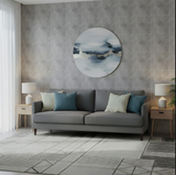 Anyhouz 10pcs Dark Grey Vinyl Wall Tiles – Crack Pattern Design, Waterproof