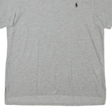 POLO RALPH LAUREN Mens Grey Short Sleeve Plain XL Cotton Blend Polo Shirt
