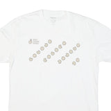 NEW BALANCE Mens White Cotton Blend Graphic T-Shirt L Short Sleeve Crew Neck