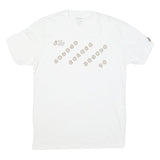 NEW BALANCE Mens White Cotton Blend Graphic T-Shirt L Short Sleeve Crew Neck