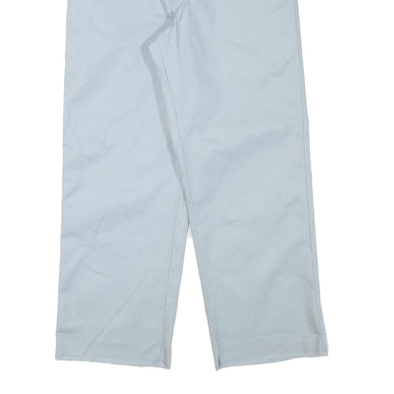 DICKIES Mens Blue Regular Fit Straight Woven Cotton Blend Trousers W32 L26