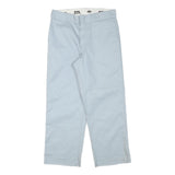 DICKIES Mens Blue Regular Fit Straight Woven Cotton Blend Trousers W32 L26