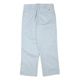 DICKIES Mens Blue Regular Fit Straight Woven Cotton Blend Trousers W32 L26