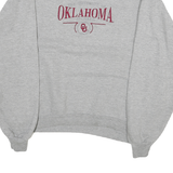 JERZEES Mens Grey University Of Oklahoma Crew Neck L Cotton Blend Sweatshirt