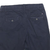 TOMMY HILFIGER Womens Shorts Navy Casual Plain M W30 Lightweight Cotton Blend
