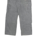 DICKIES Mens Slim Grey Cotton Jeans W38 L29 Workwear Durable Zip Closure