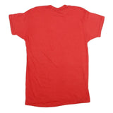 JC PENNEY Mens Red XL Short Sleeve Crew Neck Plain Cotton Blend T-Shirt