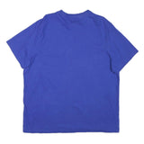 CHAMPION Mens Blue Cotton Blend Graphic T-Shirt 2XL Short Sleeve Crew Neck Large