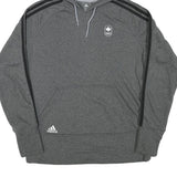 NIKE Womens Grey Canada Hoodie L Olympic Logo Polyester Blend