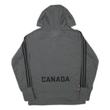 NIKE Womens Grey Canada Hoodie L Olympic Logo Polyester Blend