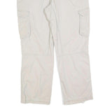 CARHARTT Mens Cotton Blend Beige Relaxed Cargo Trousers W38 L32 Workwear