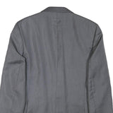 ZARA MAN Mens Grey Button Jacket S Polyester Blend Classic Tailored Plain