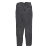 LEVI'S 721 Womens Jeans Black Slim Skinny Denim W28 L32 Classic Style Zip