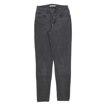 LEVI'S 721 Womens Jeans Black Slim Skinny Denim W28 L32 Classic Style Zip