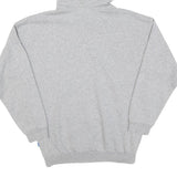 ADIDAS Womens Grey Hoodie UK 10 Cotton Pullover Hooded Sweatshirt