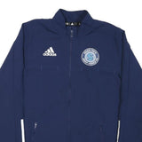 ADIDAS Mens Navy Blue Kraken Youth Hockey Association Track Jacket L Polyester