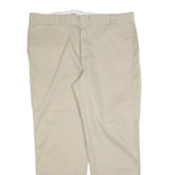 DICKIES Mens Regular Fit Beige Cotton Blend Trousers W42 L32 Workwear Zip