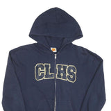 Mens Navy Blue Zipped Hoodie CLHS Logo S Cotton Blend Casual Wear