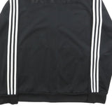 ADIDAS Mens Black & White Track Jacket M Polyester Plain Zip Sports Casual