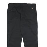 DICKIES Mens Black Cotton Blend Regular Fit Straight Trousers W40 L30 Workwear