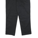 DICKIES Mens Black Cotton Blend Regular Fit Straight Trousers W40 L30 Workwear