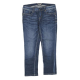 BE ROCK Womens Regular Fit Blue Denim Jeans W32 L25 Embroidered Pockets