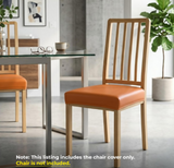 Anyseat Plain Orange Stretch Chair Cover – Washable, Removable Dining & Kitchen Seat Protector