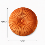 Anyhouz Pleated Round Pillow – Soft Cushion Filled Decorative Throw Pillow