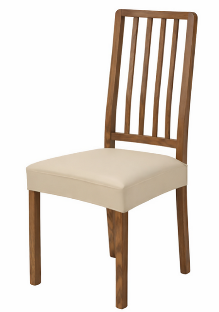 Anyseat Beige PU Leather Chair Cover – Slipcover for Dining, Kitchen, Hotel, Banquet & Living Room Chairs