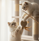 Anypet Pet Toys Catcher Stick Wood Cat Toy Interactive Accessories